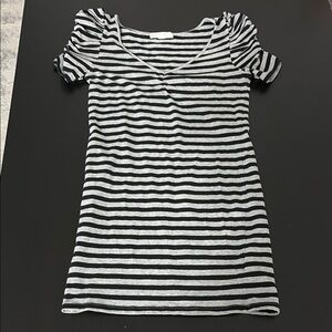 Striped Black and Gray Women's Dress